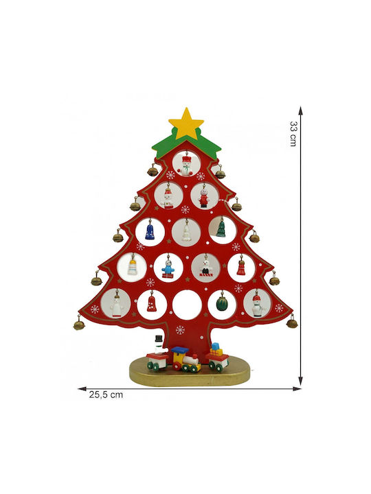 Weihnachtsdekoration Baum 33cm Rot