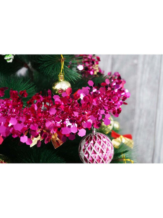 Weihnachtliche Girlande Plastik Rosa 200x9cm 1Stück