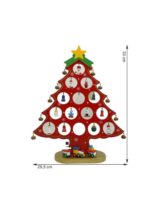 Weihnachtsdekoration Baum 33cm Rot
