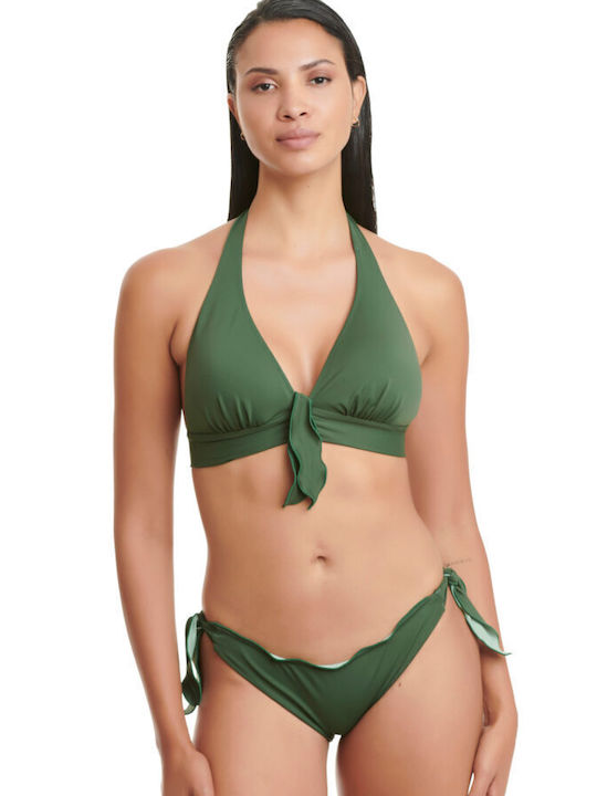 Erka Mare Bikini Triunghi cu umplutură Forest Green