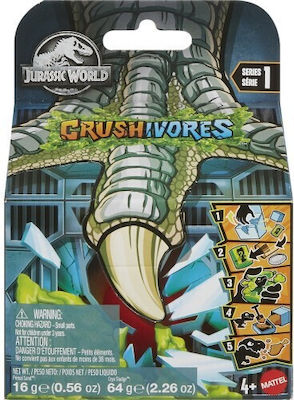 Mattel Jurassic World Crushivores Dilophosaurus Series 1 Surprise Dinosaur Hvb32