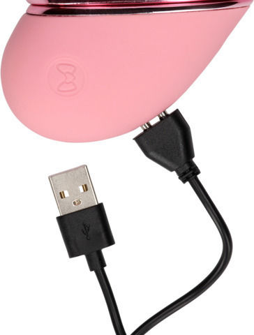 Shots Tapping Heart Klitoris Vibrator 15cm Rosa