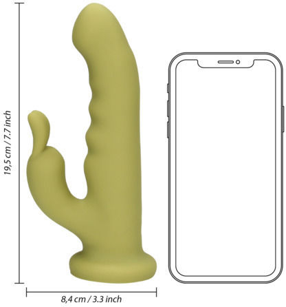 Shots Ultra Δονητής Rabbit 19.5cm Πράσινος