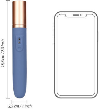 Loveline Travel Silicone Vibrator with Built-in Lubricant Dispenser