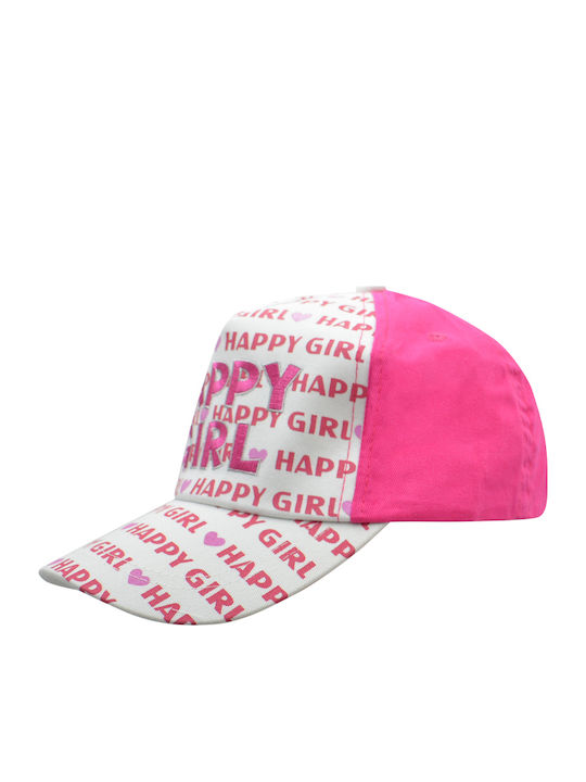 Brims and Trims Παιδικό Καπέλο Jockey Υφασμάτινο Ροζ