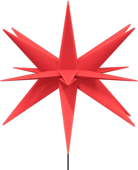 vidaXL Weihnachtliche Dekorative Sterne Metallisch Rot 26.5x35cm 3Stück