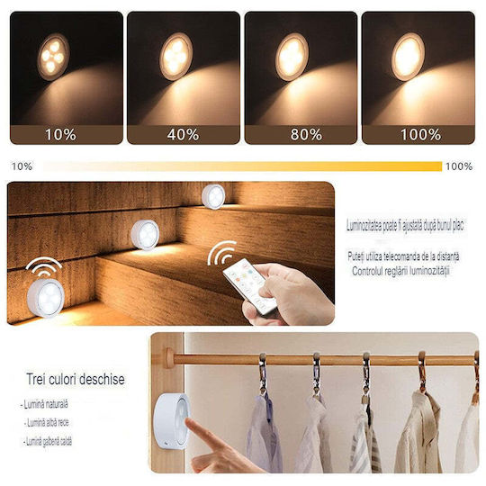 LED Φωτιστικό Ασφαλείας με Τροφοδοσία Μπαταρίας και Τηλεχειριστήριο