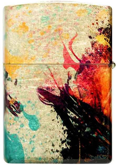 Zippo Painted Tiger Αντιανεμικός Αναπτήρας Φλόγας Πολύχρωμος