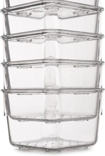 Emuca Schubladenorganisator mit Schubladen & Trennzeichen Transparent 10Stücke 30,3x30,3x5,4cm