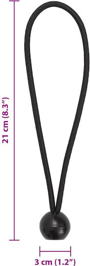 vidaXL Laces Black 210mm Set of 25pcs
