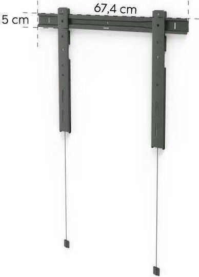 HAMA Fix Ultraslim 00220845 Βάση Τηλεόρασης Τοίχου έως 80kg Μαύρο