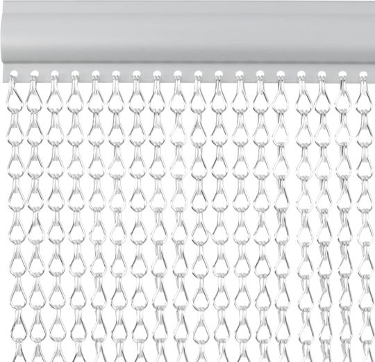 vidaXL Pet Friendly Mosquito Net Door Hinged Aluminum Beige 202x56cm