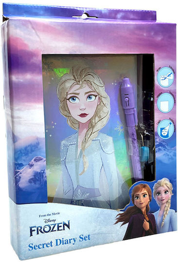 Gim Frozen Παιδικό Σημειωματάριο με Σκληρό Εξώφυλλο, Στυλοθήκη και Λουκέτο