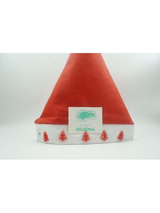 Weihnachts-Kappen Rot mit Muster Baum
