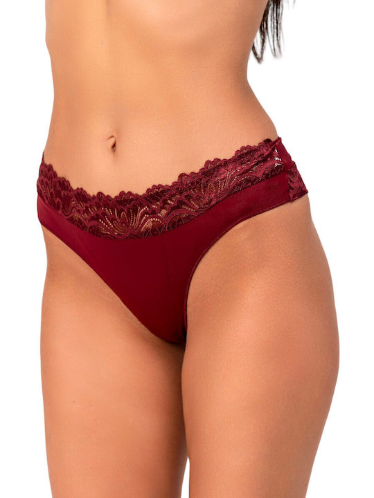 Avangard Women's Brazil with Lace Burgundy