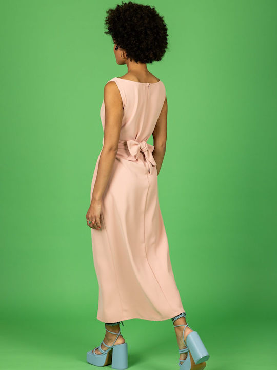 Sommer Maxi Damenkleid Pfirsich 127-81707 Pfirsich