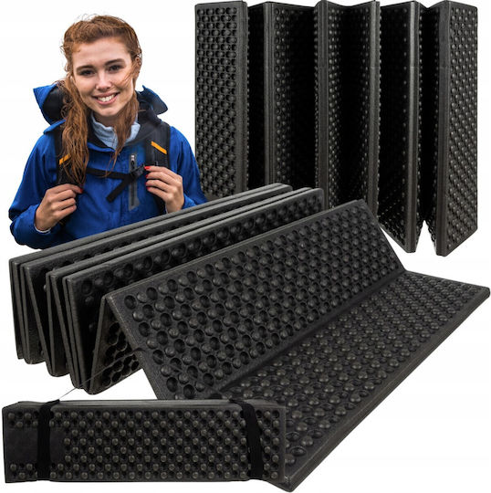 Single Substrat Camping 180x60cm Grosime 1cm în culoarea Negru
