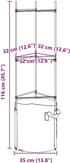 vidaXL Plant Stands Green 116cmcm. 4pcs