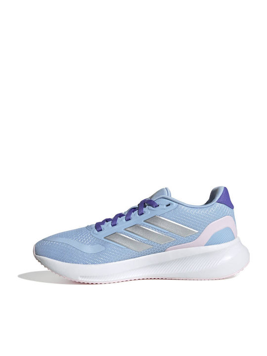Runfalcon 5 Runfalcon 5 Kids Sports Shoes Running with Laces Glow Blue / Silver Metallic / Clear Pink