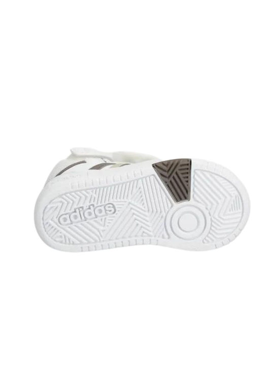 Adidas Pantofi Sport pentru Copii Alergare Hoops Mid 3.0 cu Scai Albe