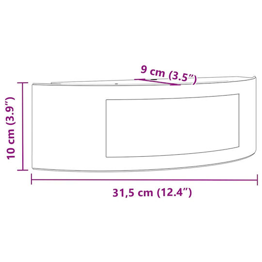 vidaXL Lumină de exterior montată pe perete E27 IP44 31.5x9x10εκ.