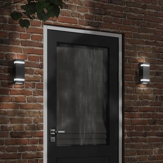 vidaXL Lumină de exterior montată pe perete GU10 IP44 9.5x7.5x24εκ.