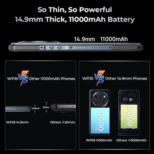 Oukitel WP35 5G Dual SIM (8GB/256GB) Resistant Smartphone Grey