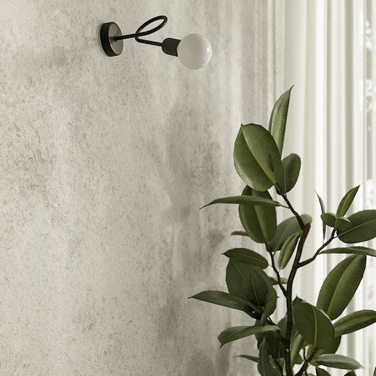 Sollux Modern Lamp Wall with Socket E27 Black 20cm
