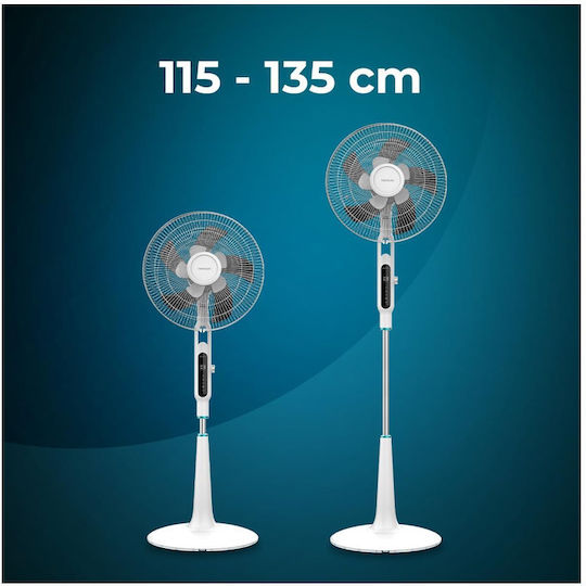 Cecotec EnergySilence 1600 Moskito Вентилатор Стоящ Вентилатор 65W с Дистанционно Бял