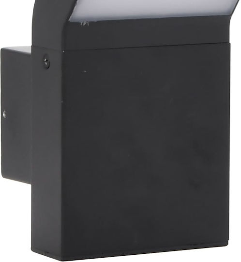 vidaXL Стенен Външен Осветител LED IP54 9W с Топла Бяла Светлина 10x15x22см