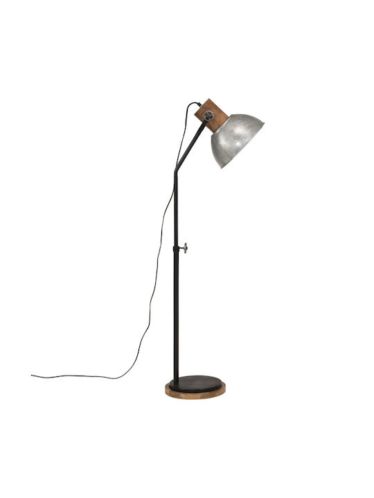 vidaXL Vintage Floor Lamp H100xW30cm. with Socket for Bulb E27 Silver