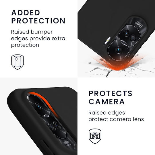 KWmobile Umschlag Rückseite Silikon 1.3mm Schwarz (Ehre 90 Lite)