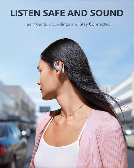 Soundcore by Anker AeroFit Open Ear Bluetooth Handsfree Earphones with Sweat Resistance and Charging Case Cozy Blue