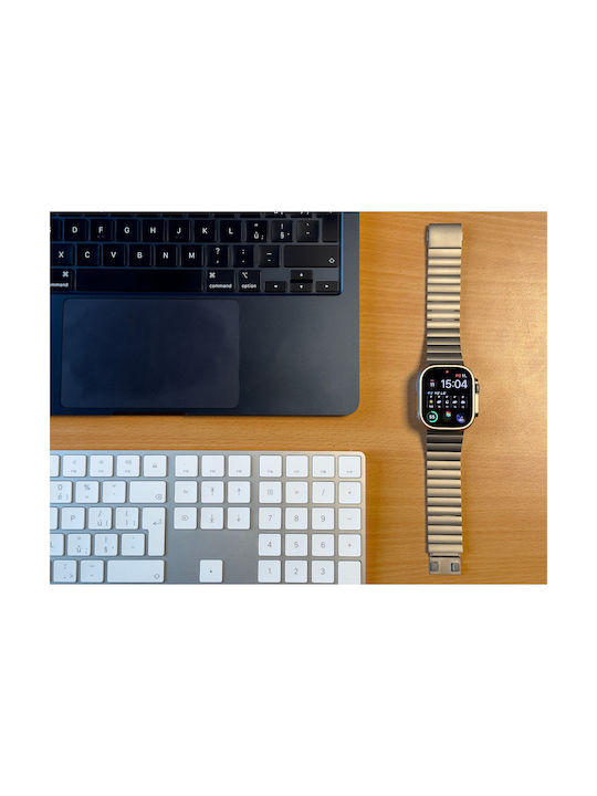 Mobile Origin Armband Rostfreier Stahl Silber (Apple Watch 44/45/46mm/Ultra 49mm)