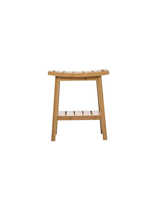 Stool For Kitchen With Storage Space Wooden Brown 25.2x39.5x46cm