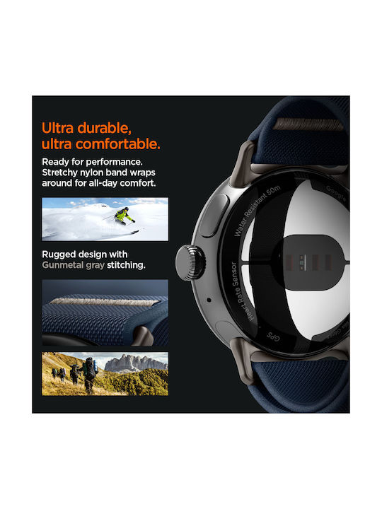 Spigen FIT LITE Λουράκι Υφασμάτινο Μπλε (Google Pixel Watch 1 / 2 / 3 / 4 41mm)