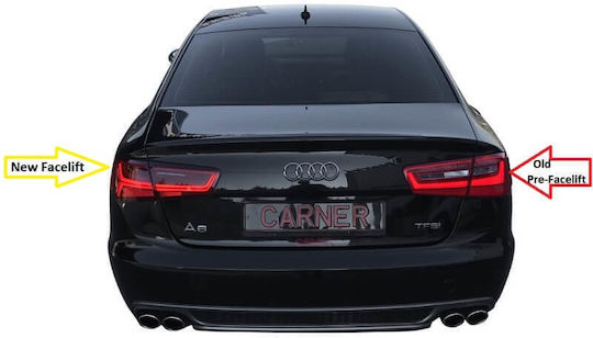 Πισινά Φανάρια Set Audi A6 C7 11-15 Led Bar Dynamic Κόκκινο Crystal Eagle Eyes