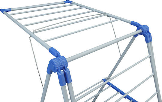 Uncle George Folding Floor Clothes Drying Rack Metallic 133x53cm