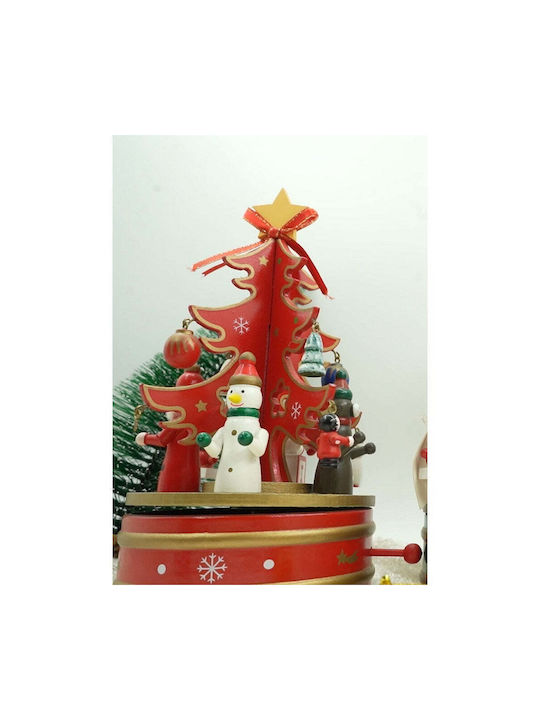 Christmas Decorative Wooden Red 22x12cm.