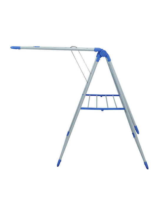 Uncle George Metallic Folding Floor Clothes Drying Rack 133x53cm
