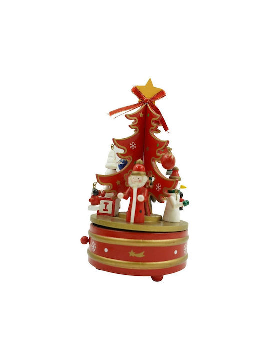 Christmas Decorative Wooden Red 22x12cm.