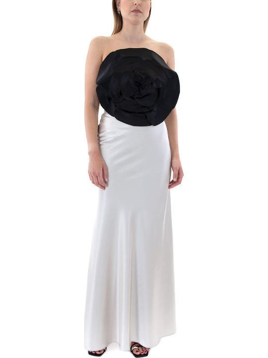 C. Manolo Satin,σατεν Maxi Rock Silver C. Manolo Satin,σατεν Maxi Rock Silver