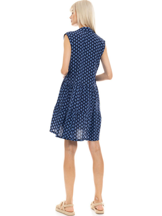 Women's Beachdress Pink Label Print Mini Dress Regular Fit Viscose