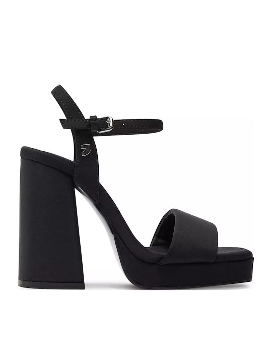 Din piele Sandale Negre