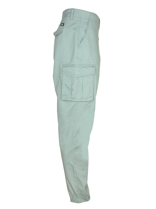 Double Men's Trousers Cargo Elastic Green