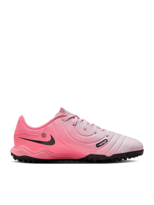 Tiempo Legend 10 Academy Kids Turf Soccer Shoes Pink