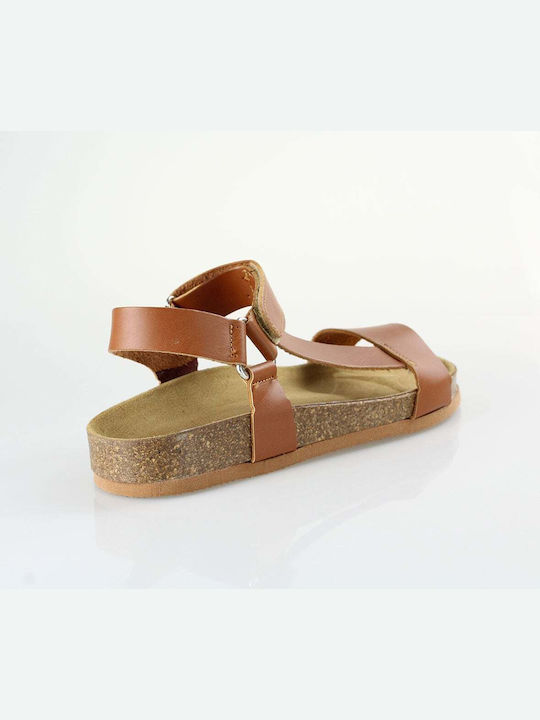 Walk Me Leather Women's Flat Sandals Anatomic in Brown Color