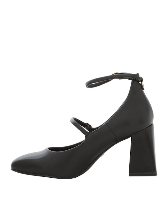Pumps mit Riemchen Schwarz