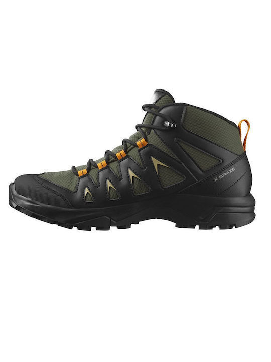 Salomon X Braze Men's Hiking Waterproof Boots with Gore-Tex Membrane Olive Night