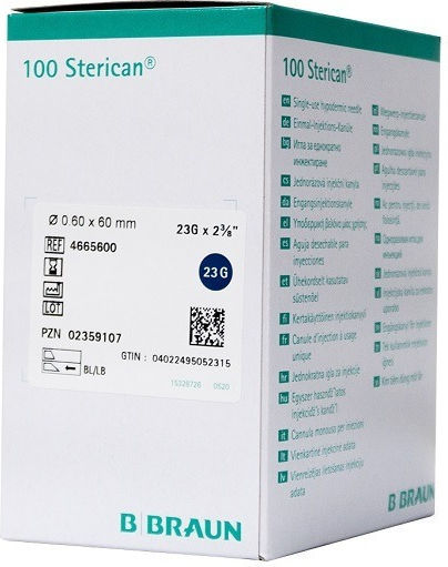 Βελόνες Μιας Χρήσης Sterican B.braun 23g X 60mm